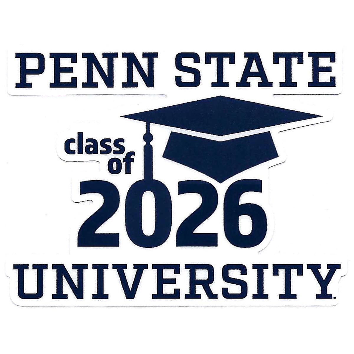 decal Penn State University Class of 2026 with cap & tassel